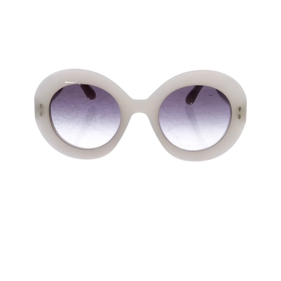 Isabel Marant white oversized round sunglasses main image 4